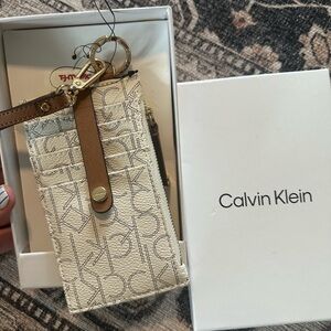 Calvin Klein Cream Keychain Pouch
